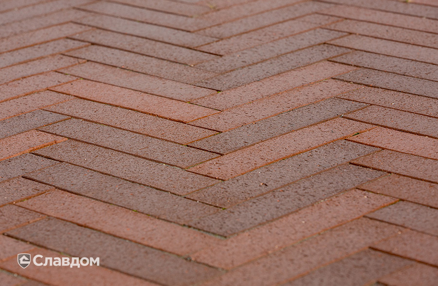 Территория частного дома с применением брусчатки Penter Baltic Klinker Pavers Nuance STT65