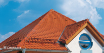 Крыша из черепицы Creaton Biber Klassik Naturrot