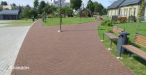 Пешеходная зона с применением брусчатки Penter Baltic Klinker Pavers Braun