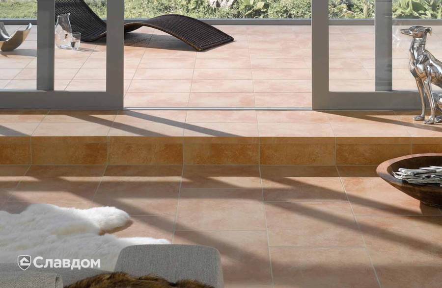 Частный дом с клинкерной крупноформатной плиткой Stroeher Keraplatte Roccia X 927 rosenglut 