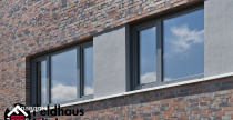 Жилой дом с облицовкой кирпичом Feldhaus Klinker 560 carbona ardor colori