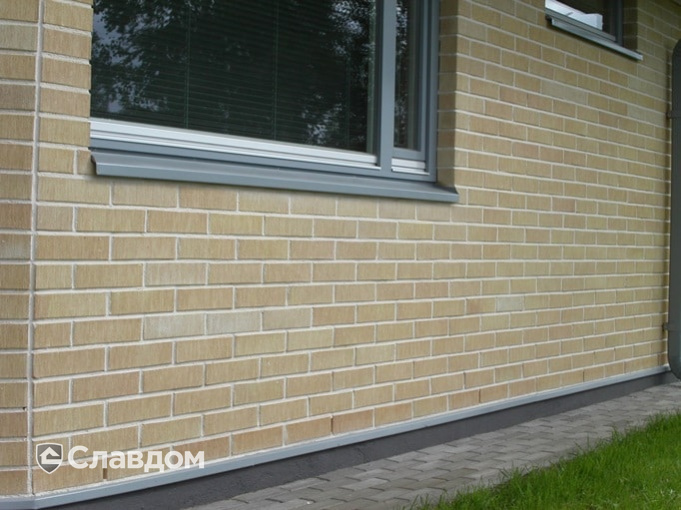 Коттедж с облицовкой кирпичом Terca Safari шероховатый