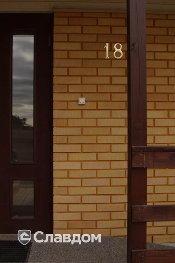 Одноэтажный жилой дом с облицовкой кирпичом Terca Safari шероховатый