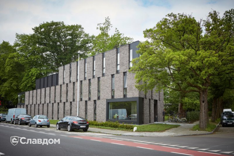 Студенческое общежитие в Генте с облицовкой кирпичом Terca Iluzo Grijs-zwart