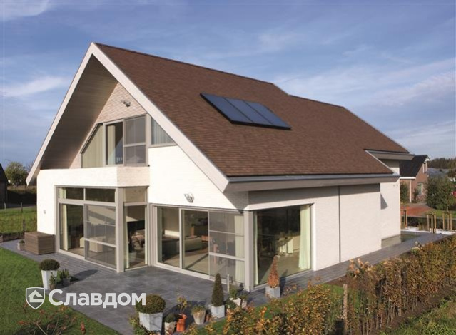 Коттедж с применением керамической черепицы Koramic 301 Plain Tile Smooth Rustic Engobe