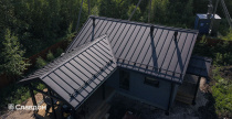 Частный дом с использованием кликфальца ARMO Rooftop Matte RAL 9005