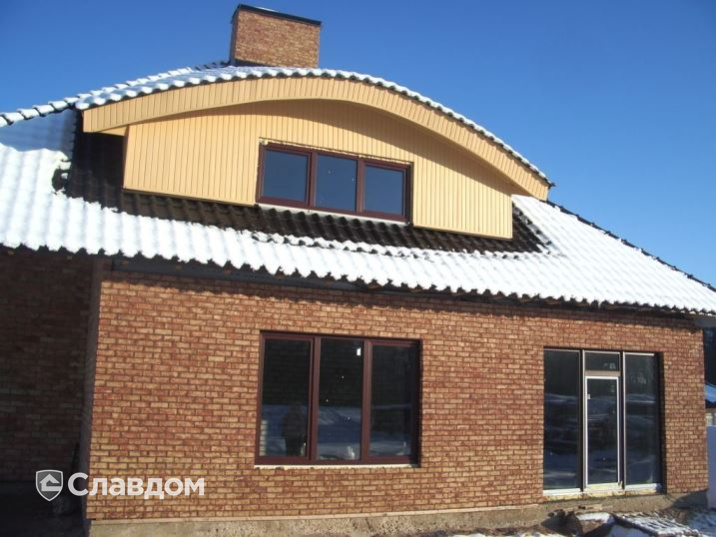 Жилой дом с мансардой и с облицовкой кирпичом Terca Orchidee Rose