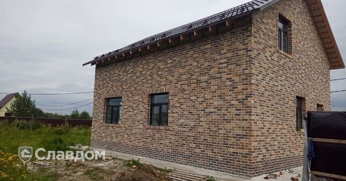 Частный дом с облицовкой кирпичом Сафоново Клинкер