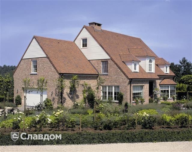 Частный дом с применением керамической черепицы Koramic Pontigny Plain Tile Mellow Red