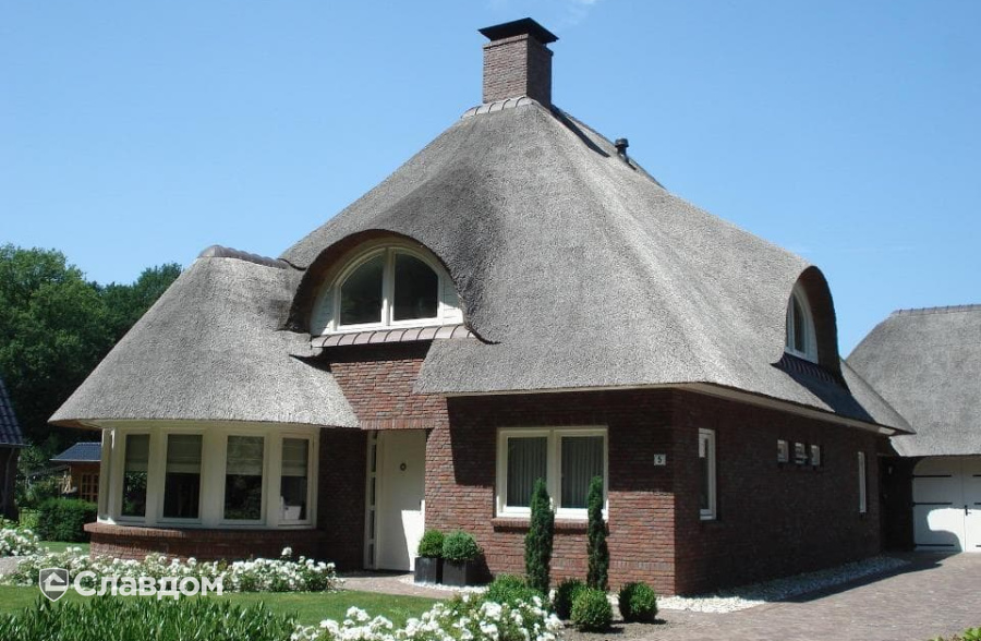 Дом с облицовкой кирпичом Terca Paarsblauw