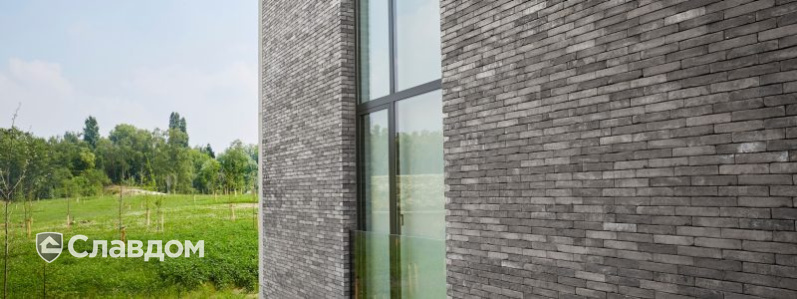 Жилой дом с использованием кирпичом Terca Iluzo Grijs-zwart