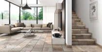 Интерьер частного дома с применением клинкерной плитки и ступеней Gres Aragon Itaca Mix