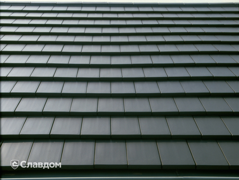 Дом с лаконичным дизайном с крышей из черепицы Creaton Domino Schieferton Engobiert