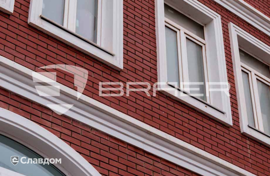 Административно-офисное здание г.Тула с облицовкой кирпичом BRAER