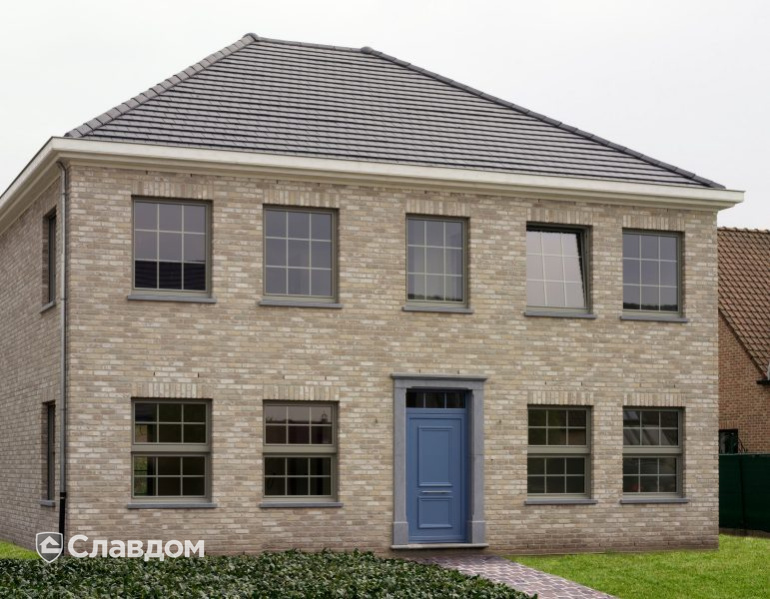 Двухэтажный коттедж с облицовкой кирпичом Terca Oud Laethem