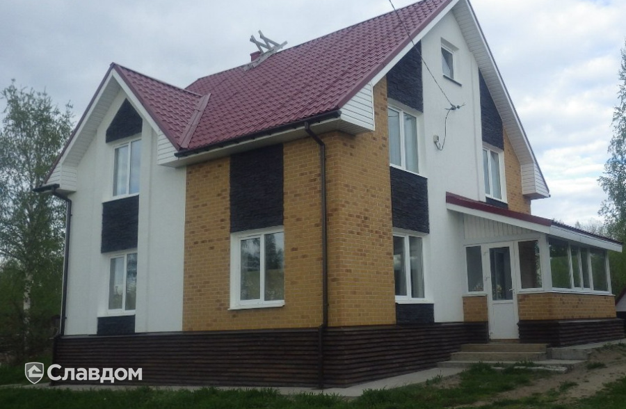 Частный дом с облицовкой плиткой Feldhaus Klinker