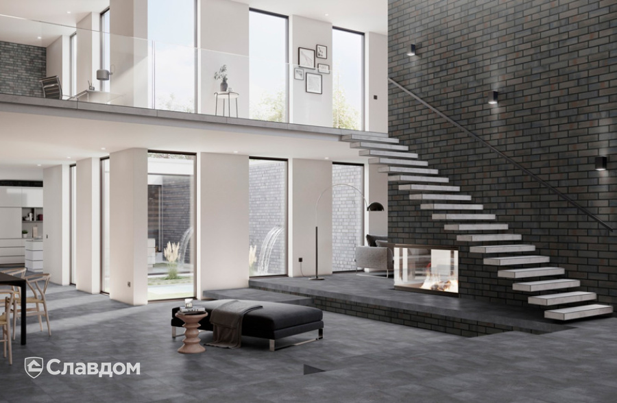 Загородный дом с отделкой клинкерной плиткой Stroeher Brickwerk