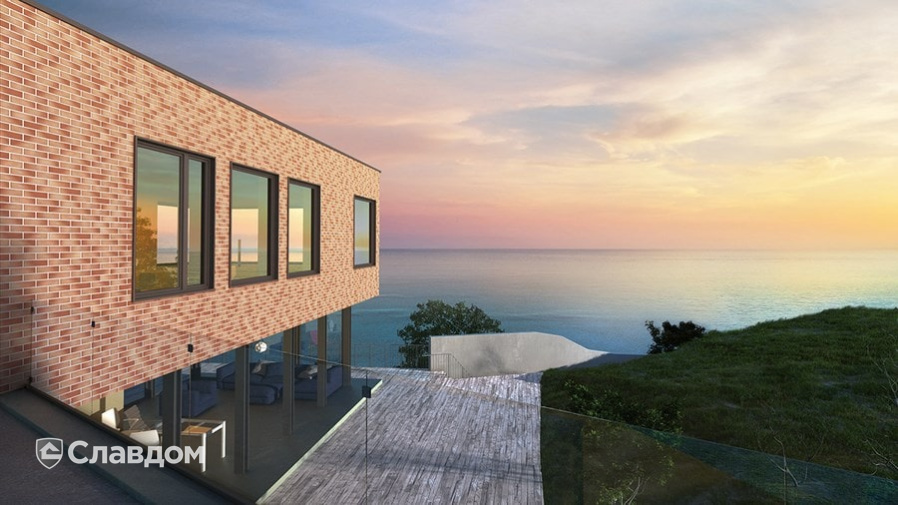 Частный дом с облицовкой фасадной клинкерной плиткой King Klinker Dream House 09 Sunny shore