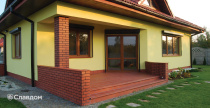 Частный дом с облицовкой фасадной плиткой King Klinker Dream House 01 Ruby red
