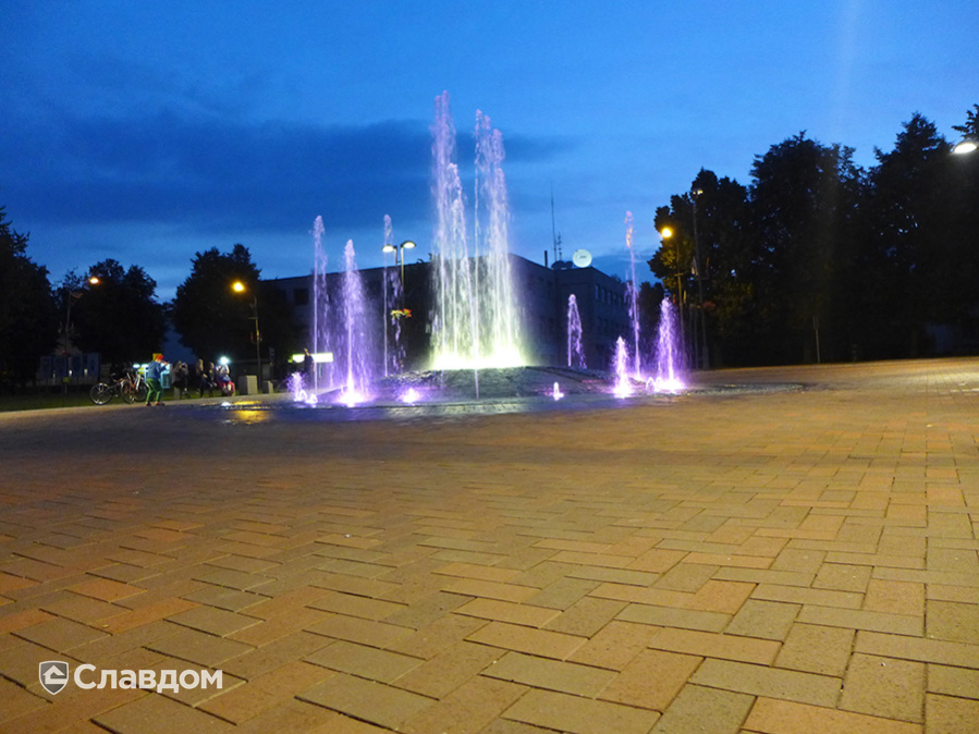 Площадь в г.Кайшядорис с применением брусчатки Penter Baltic Klinker Pavers Nuance