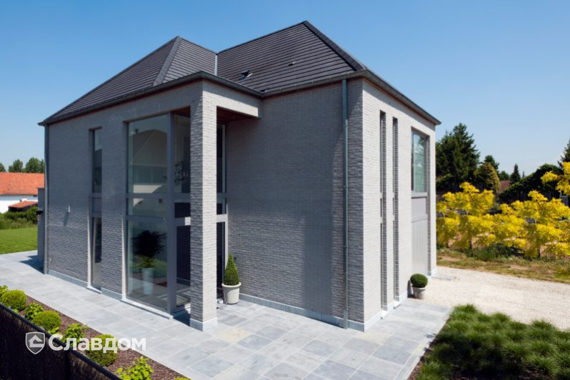 Частный дом с облицовкой кирпичом Terca Agora Zilvergrijs