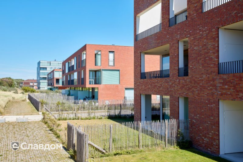 Жилой квартал с облицовкой миксом кирпича Terca Ombra и Tinto