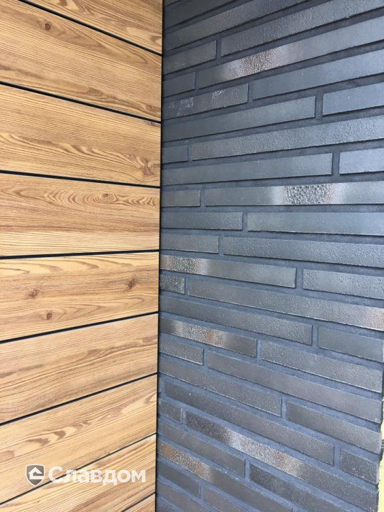 Частный дом с облицовкой фасадной плиткой Stroeher Riegel 50 456