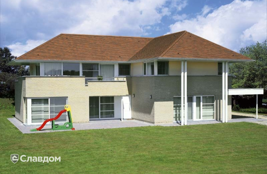 Жилой дом с применением керамической черепицы Koramic 301 Plain Tile Smooth Toscana Engobe