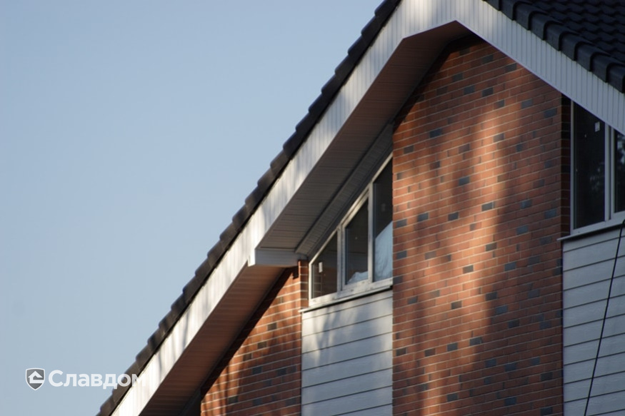 Коттеджный поселок "Солнечный берег" с облицовкой кирпичом Terca Red Flame гладкий