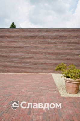 Частный дом в Дестелбергене с облицовкой кирпичом Terca Wasserstrich Special Rood