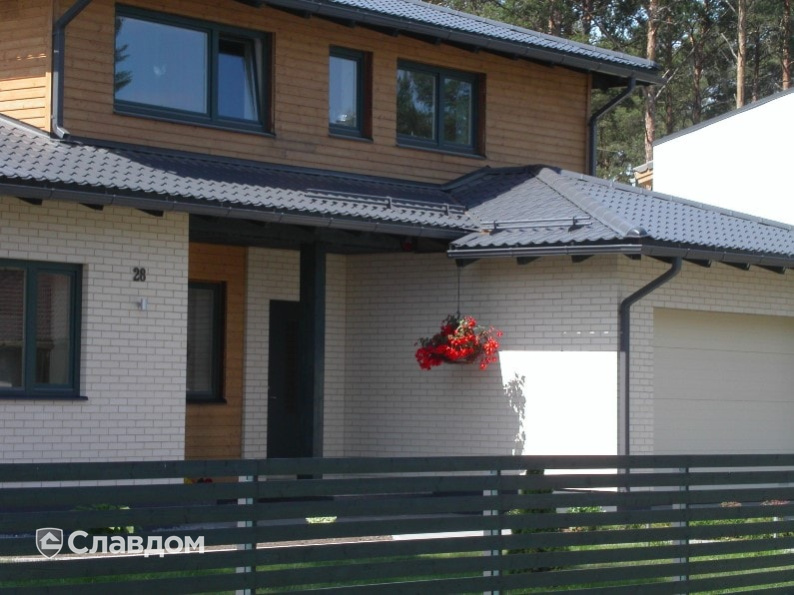 Дом с облицованный кирпичом Terca Kuura гладкий