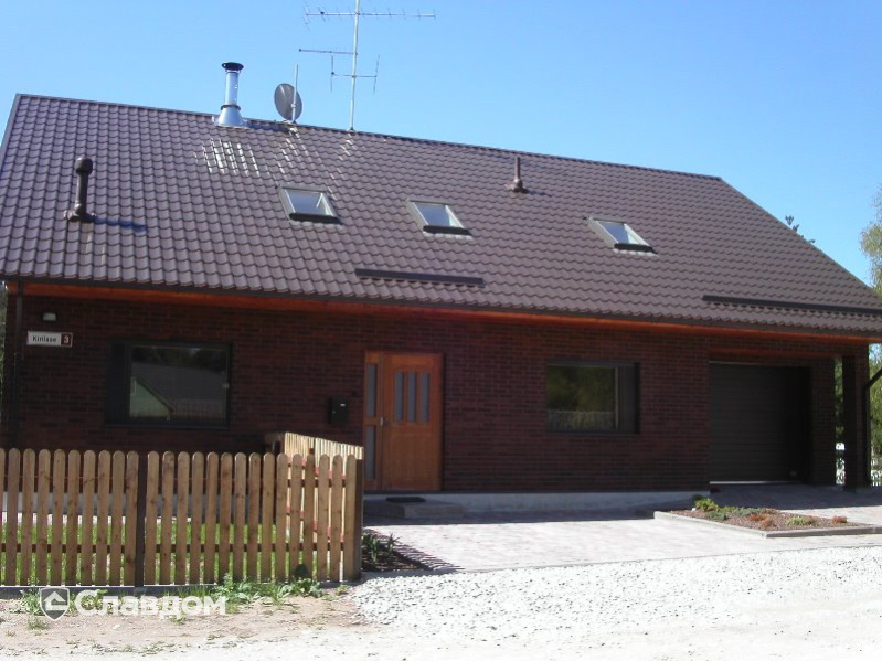 Одноэтажный жилой дом с облицовкой кирпичом Terca Terra шероховатый