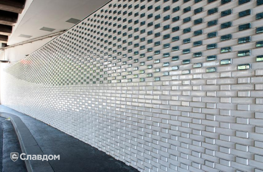 Экологический парк Porte de Pantin в Париже с облицовкой кирпичом Terca Wit Glazuur