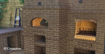 Печь с применением облицовочного кирпича Lode BRUNIS