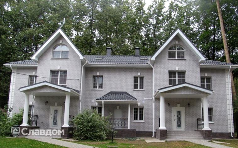 Облицовка домов фасадной плиткой Westerwaelder Klinker Glazur WK53 Steingrau