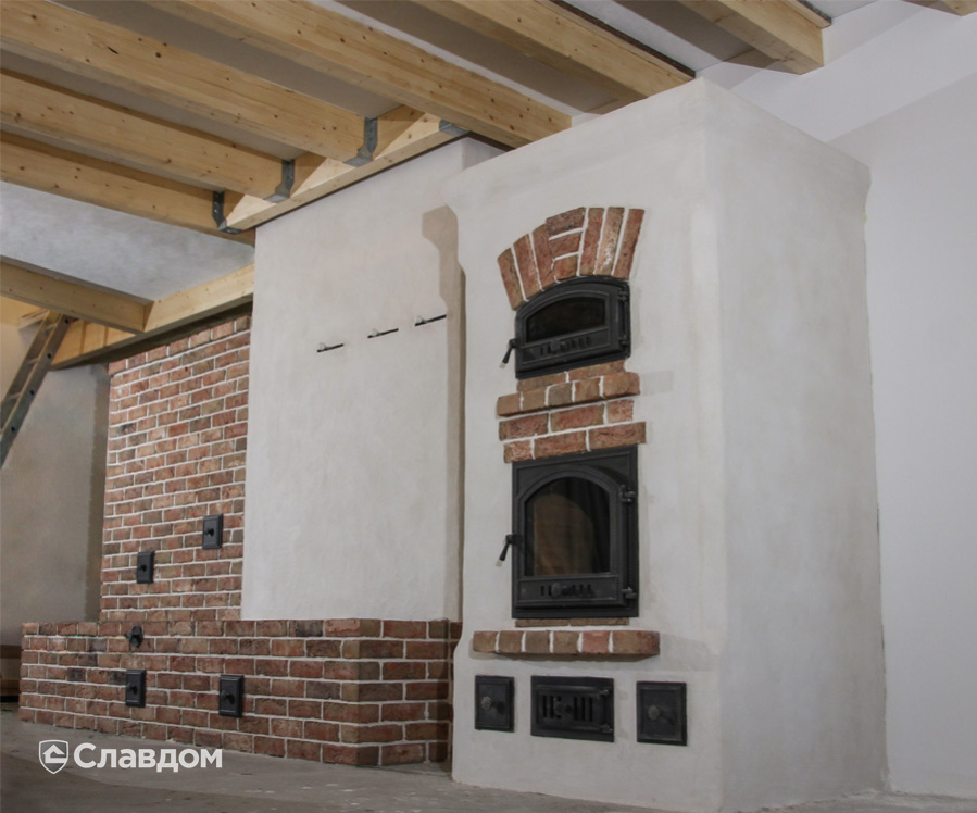 Камин с облицовкой кирпичом Terca Tacana