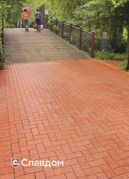 Парк с применением брусчатки Penter Heide