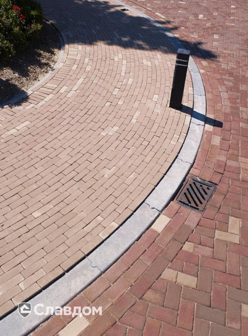 Тротуар в Берлине с применением брусчатки Penter Siena DF