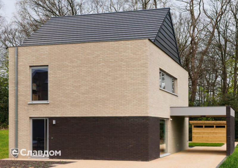 Частный дом с облицовкой кирпичом Terca Ombra и Prata