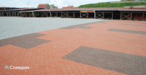 Площадь с применением брусчатки Penter Baltic Klinker Pavers Classic и Braun