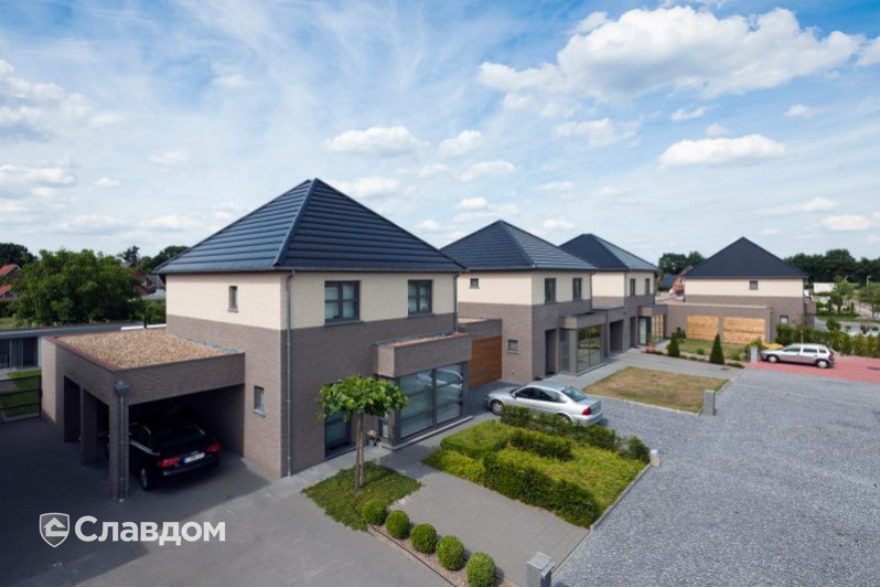 Таунхаус с облицовкой кирпичом Terca Branco и Cromo