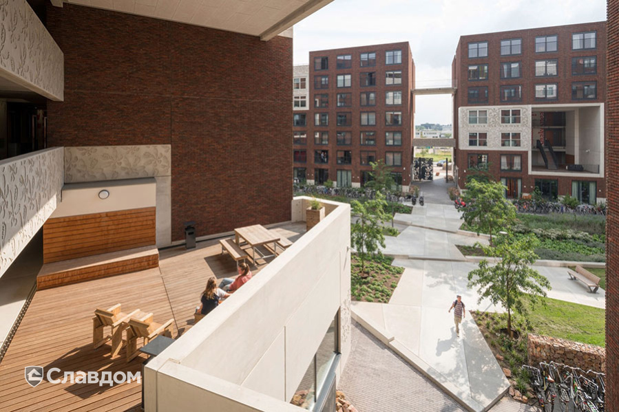 Многоквартирный дом с применением кирпича Terca Basstad