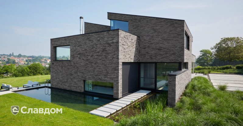 Частный дом в Хюльденберге с облицовкой кирпичом Terca Iluzo Grijs-zwart