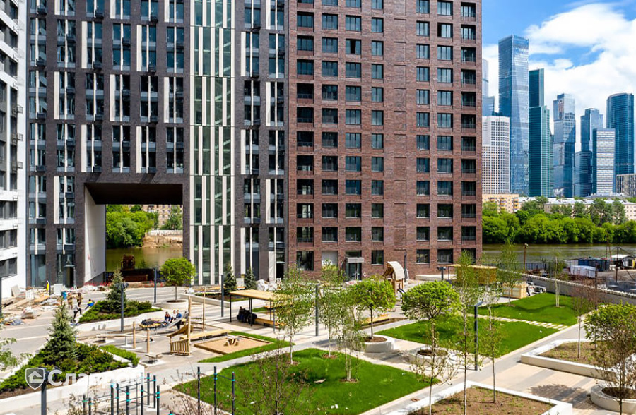 ЖК "Западный порт" с облицовкой фасадной плиткой Stroeher