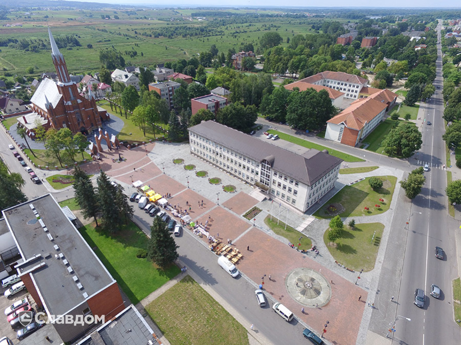 Площадь в г.Кайшядорис с применением брусчатки Penter Baltic Klinker Pavers Nuance