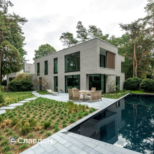 Частный дом в Бонхейдене с облицовкой кирпичом Terca Polaris Wasserstrich Spezial Grijs