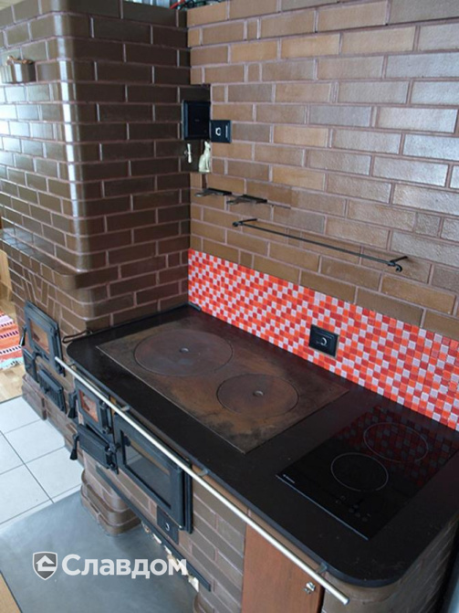 Камин с облицовкой кирпичом Terca Terra гладкий