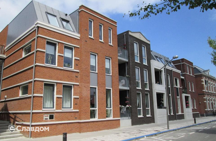 Таунхаус с облицовкой кирпичом Terca Sedum Exclusief