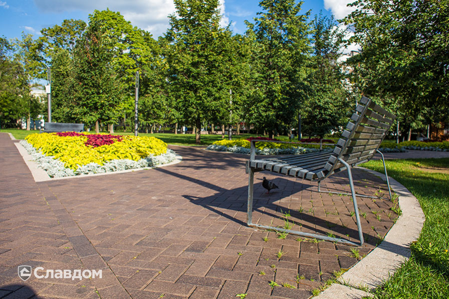 Гончаровский парк в Москве с применением клинкерной брусчатки Penter Titan braun-anthrazit