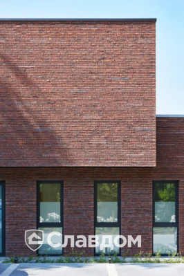 Стоматология в Кортрейке с облицовкой кирпичом Terca Wasserstrich Special E1 и Blauw-Rood Genuanceerd